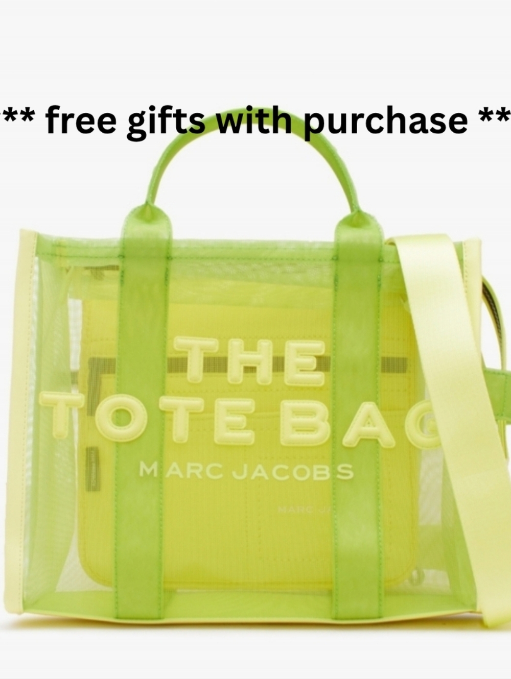 Marc Jacobs Lime Mesh Medium Tote - Picture 3 of 12
